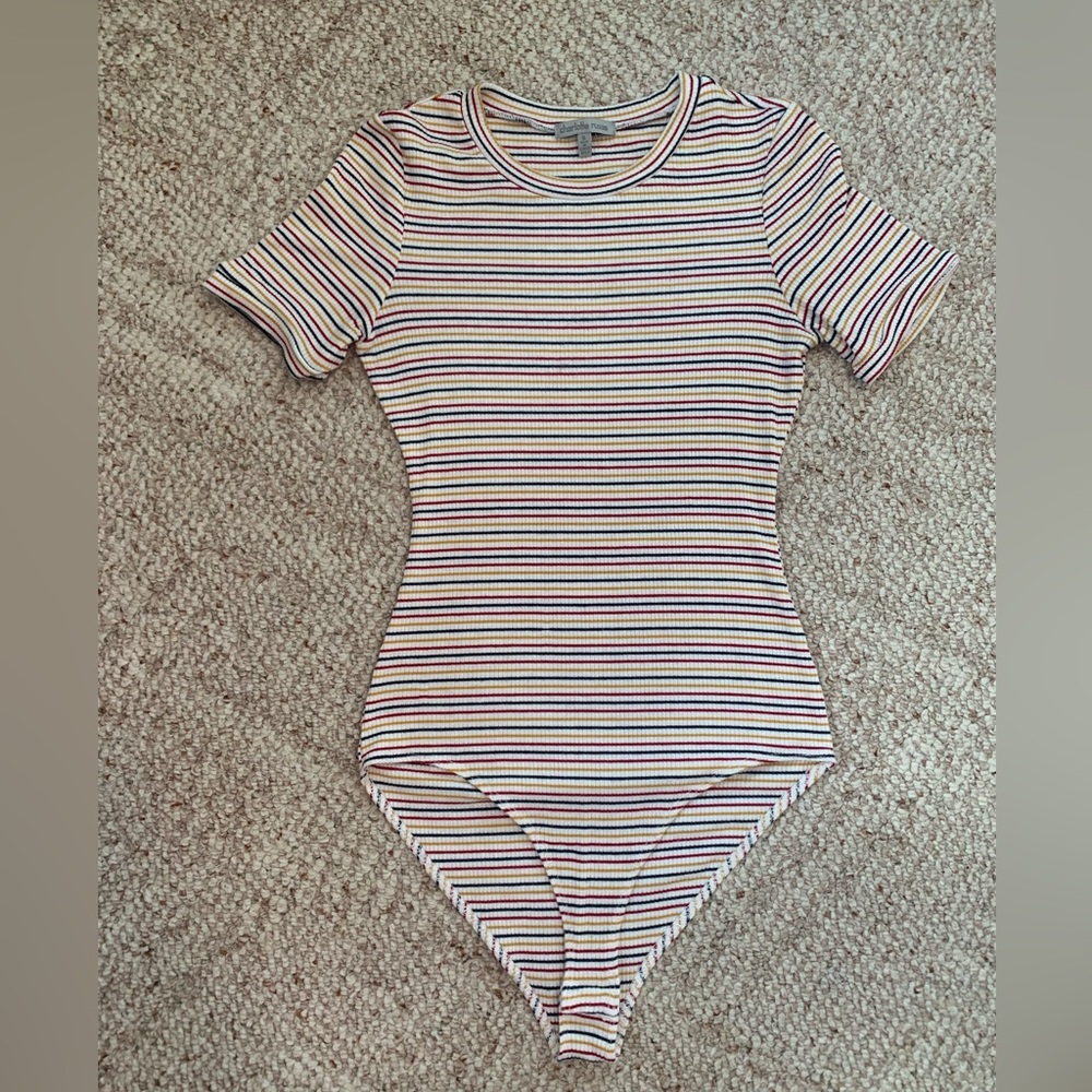 Charlotte Russe Striped Bodysuit